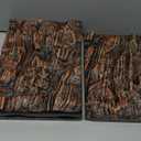 4pcs Rock Terrarium Background,3D Reptile Tank Background Board,Amphibian Stereo Backdrop Wall,Lizard Snake Gecko Spider Chameleon Turtle Fish pet silo Background Decorative Panel (brown)