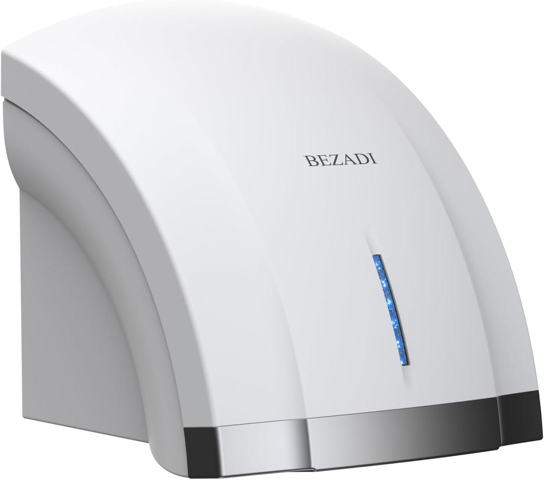 1800W High-Speed Hand Dryer, Automatic Hot & Cold Airflow, Wall Mounted, Compact Commercial Hand Dryer for Home, Industry, Bathroom - 110V, White, ABS 1800W High-Speed Hand Dryer, Automatic Hot & Cold Airflow, Wall Mounted, Compact Commercial Hand Dryer for Home, Industry, Bathroom - 110V, White, ABS