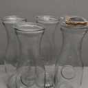 NETANY Set of 4 Glass Carafe with Lid, 1 Liter Beverage Serveware Carafe, Clear Glass Pitcher for Mimosa Bar, Brunch, Cold Water, Juice, Milk, Iced Tea, Lemonade