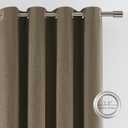Vision Home Brown Linen Full Blackout Curtains Grommet Total Room Darkening Window Curtains 84 inches Long for Bedroom Living Room Energy Efficient Thermal Insulated Rustic Drapes 2 Panels 58" Wx84 L