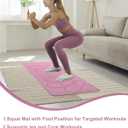 Squat Mat with Foot Position,Large Squat Target Pad 30'' X 13.8'',4mm Thickness Squat Mat Foot Positioning, Exercise Mat for Squats, Leg and Abdominal Workouts