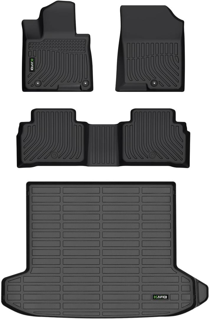 All Weather Car Floor Mats & Cargo Liner for 2022-2025 2026 Hyundai Tucson (No Hybrid Models) Custom Fit Full Set Accessories - Black