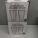 2 x Freshmage 16oz Double Walled Insulated Tumblers (4 Pack), Tumbler Cups Keep Drinks Cold & Hot, Crystal Clear Reusable Plastic Cups, BPA-Free Plastic Drinking Glasses, Dishwasher Safe