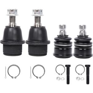 LCWRGS Front Upper and Lower Ball Joints Replacement for Chevy SSR Trailblazer Ext Buick Rainier GMC Envoy XL XUV Ascender Bravada 9-7X K6663 K6664, 4pcs