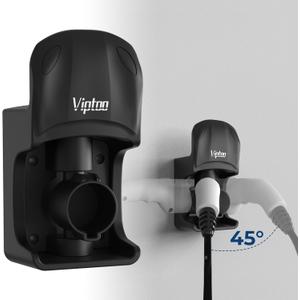 EV Charger Holder Wall Mount - SAE J1772 Holder with 5-Level Adjustable Rotation (0-180), EV Charger Control Holder & Cable Organizer for All J1772 EVS