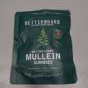 Betterbrand Mullein Chewable Gummies for Lung Cleanse and Detox, Respiratory Health Supplement, 2000mg Mullein Extract per Serving, 50:1 Extract - 90 Day Supply - Pear Flavored, BBD 05/2028