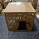 Fellow Corvo EKG Pro Electric Tea Kettle - Quick Heating, Precise Temperature Control Electric Kettle, Scheduling, Built-in Brew Timer for Boiling Water - Matte Black with Walnut Handle - 0.9 Liter