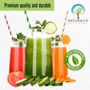 Naturalik 1000 Pack Multicolor Extra Durable Paper Straws Biodegradable - Premium Eco-Friendly Paper Straws Bulk- Drinking Straws for Juices, Restaurants and Party supplies, 7.7" (Multi-Color, 1000ct)