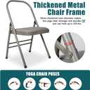 INNOLIFE Foldable Backless Yoga Chair with Resistance Band for Abs & Core, Flexibility and Strength Training and Back Pain Relieving