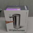 simplehuman 9 oz. Touch-Free Rechargeable Sensor Liquid Soap Pump Dispenser, Polished Stainless Steel