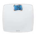 Taylor Digital Scales for Body Weight, Extra High Accurate 440 LB Capacity, Unique Blue LCD, Bright White Finish Extra LargePlatform, 12.2 x 13.5 Inches, White