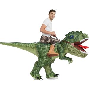 One Casa Inflatable Dinosaur Costume Adult,Blow Up Ride T Rex Suit,Halloween Costumes for Men Women