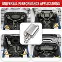 YDES 2.5 Inch Valved Muffler Exhaust Cutout with Muffler Cat Back Exhaust System Kit 