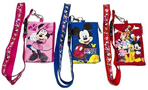 Disney Mickey Minnie & Friends Lanyard with ID Badge Holder Wallet Coin Purse Ticket Key Chain
