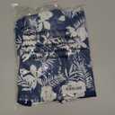 COOFANDY Mens Hawaiian Shirt Short Sleeve Floral Button Down Shirts Tropical Summer Beach Shirts Camp Collar Shirt (Small, Dark Blue-white Floral)