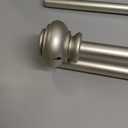 H.VERSAILTEX Window Curtain Rods for Windows 66 to 120 Inches Adjustable Decorative 3/4 Inch Diameter Single Window Curtain Rod Set with Classic Finials, Nickel
