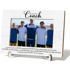 Coach Gifts 4x6 Picture Frame, Coaches Gifts for Women Men Photo Frame, Coach Definition Picture Photo Frames 4"x6"for Desk Tabletop Display Decorations
