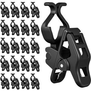 Christmas Light Clips for Outside, 100 Count Quick Spring Clip for Holiday Lights Decorations, Shatterproof, Mount to Shingles and gutters, Works with C7 C9 String Lights for Roof, Fence, Black