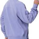 THE GYM PEOPLE Women's Oversized Fleece Sweatshirts Loose Fit Crewneck Long Sleeve Pullover Tops (Purple, S)