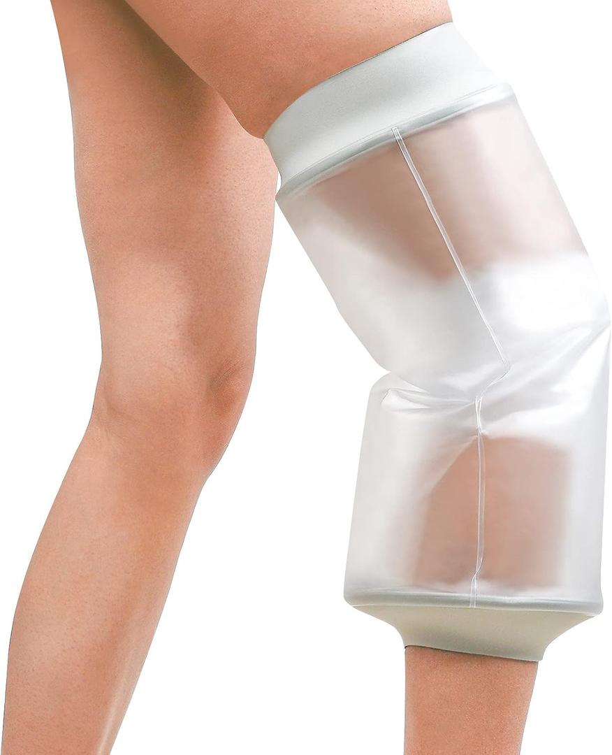 Waterproof Knee Cast Cover for Shower, Knee Shower Cover post surgery, Knee Surgery Shower Cover, Knee Wound Covers for Showering, Acl Surgery Recovery Must Haves Medium