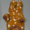 Dog Christmas Outfit with Antlers Funny Dog Reindeer Costume Fleece Puppy Hoodies for Small pet Winter Cat Clothes Pet Elk Costume for Kitten Chihuahua Yorkie (Brown, X-Small)