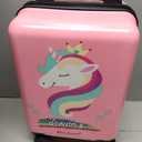iPlay, iLearn Unicorn Kids Luggage, Girls Carry on Suitcase, 18" Hardside Travel Luggage Set W/Backpack, Toddler Rolling Luggage W/ 4 Spinner