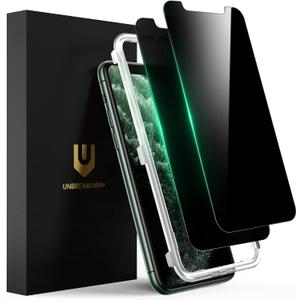 UNBREAKcable 2 Pack Privacy Screen Protector for iPhone 11 Pro Max/Xs Max, Shatterproof Tempered Glass [True 28 Anti Spy] [9H Hardness] [Easy Installation] Protector for Apple 6.5" 