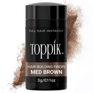 Toppik Hair Building Fibers, Fill In Fine or Thinning Hair Instantly Thicker, Fuller Looking Hair (Medium Brown, Travel size)
