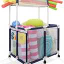 AURASUN XXL Large Outdoor Pool Toy Storage Organizer Cart