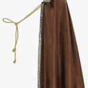 FURPHI Medieval Tudor Half Shoulder Cape Royal Renaissance Shawl Cloak for Cavalier Ranger LARP Costume