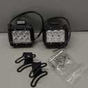 4 Inch LED Driving Lights, 12V 24V Triple Row 78W Spot Flood Golf Cart Headlights, LED Fog Lights for Off Road Truck Jeep Boat Van SUV ATV UTV, 2 Pcs Waterproof Pod Lights, White Beam