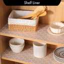 Cooyes Shelf Liner for Kitchen Cabinets Non-Adhesive Waterproof Drawer Liner Durable EVA Material Easy-to-Cut Shelf Paper for Refrigerator, Cupboard, Dresser with Modern Pattern