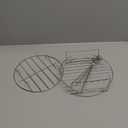 Air Fryer Rack for Air Fryer Oven, Set of 2 Multi-purpose Accessories Metal Double Layer Wire Rack with Skewer for Ninja, Power XL, Cosori, Instant Pot, Gourmia, Chefman, Dishwasher Safe