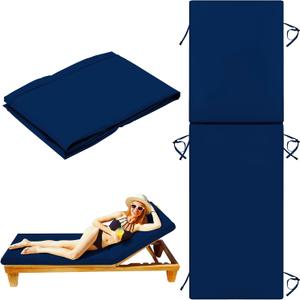 Outdoor Chaise Lounge Cushions Covers for Patio (Not Includes Cushion), Waterproof Chair Cushions Replacement Covers, Seat Cushions Slipcovers for Outdoor Furniture (Navy Blue, 72"x 22"x 3"-1Pcs)