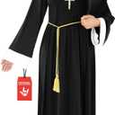 Morph Nun Outfit Women, Plus Size Nun Costume For Women, Religious Costumes For Adults, Women's Halloween Costumes (Large)