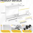 Heavy-Duty Magnetic Shelf With Pull-Out Drawers for Washing Machines, Dryers and Fridge; Height-adjustable Magnetic Shelf, Ideal for Storage in Laundry Rooms, Kitchens, and Living Rooms (White)