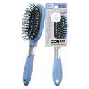 Conair Velvet Touch oval cushion hair brush - Travel Hairbrush- Detangling - ideal for curly or straight styles - detangler brushes - women or men - Sky Blue