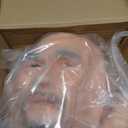 Realistic Masks Adults Human Face, Silicone Female Head Mask Cosplay Novelty Full Face Halloween Crossdresser Party (Brown)