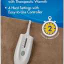 HealthWise Deluxe 12” x 15” Heating Pad with Moist & Dry Heat | Four-Heat Settings | Soothing Warm Relief, Brown (59-310)