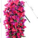 Faux Bougainvillea Artificial Flowers Plants for Outdoors Outside Decoration, 2pcs Fake Flowers Silk Long Trailing Vines UV Resistant Realistic for Front Door Porch Planter Urn Patio Balcony Yard, Mix