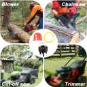 4 x 10pcs 2ft Small Engine Fuel Line Hose Replacement Kit with Primer Bulb & Carburetor for Walbro Lawn Mower Blower Edger Accessories (Red Oil Cup)