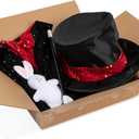 Melissa & Doug Magician Costume Role Play Set - Includes Hat, Cape, Wand, Magic Tricks