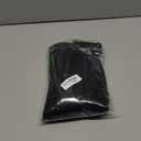 ELLEVEN Linen Flared Maxi Skirt with Back Slit - Elastic Waist Drawstring Long Flowy Ankle-Length Skirt (Medium, Black)