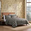 Eddie Bauer - Twin Comforter Set with Sham, Reversible Plaid Bedding