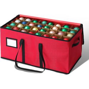 Christmas Decoration Organizer Ornament Holder Village Storage Chest Box，Tree Keepers Ornament Ball Storage，Santas Bags Storage