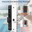Sliding Door Smart Lock, Sliding Glass Door Lock with Fingerprint, Smart Mortise Lock with APP IC Card Code Keys, Patio Door Double Hook 2885 Mortise Lock Set with Handle
