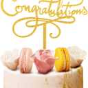 3 Pack Initiative Glitter Gold Handwriting Graduations Acrylic Party Cake Topper Class of 2023 Graduate Party Cake Decorations- High School Graduation, College Graduate Cake Topper Supplies