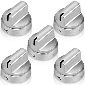 AMI PARTS Fits for GE Stove Knobs Replacement WB03X24818 Compatible with Ge Gas Range Stove Knobs - (Not Universal) Replace 4363588 AP5989029 PS11729081 EAP11729081 5-Pack B09Y8MTWZ2