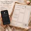 Daily Planner Notepad - Mothers Day Gift Help Mom Plan Self Care, Daily Tasks, Work, and School Tasks on One Simple Tear Off Page Each Day 2 Pack Large (8.5x11) Notepads for 100 Days of Planning without Stress