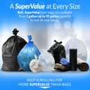 Reli. 16-25 Gallon Trash Bags | 500 Bags | Black | Home, Kitchen | Strong | Garbage